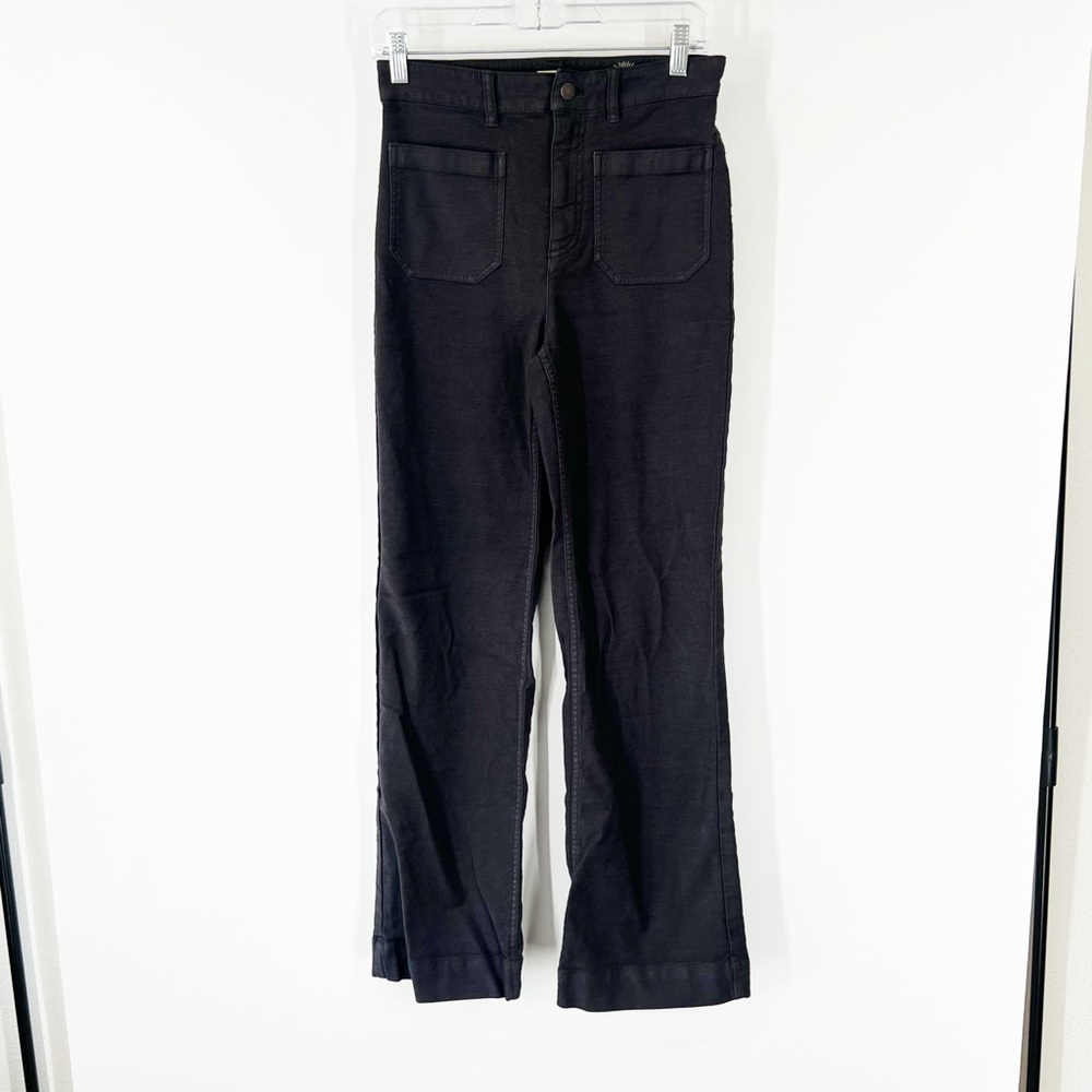 Faherty Stretch Terry Patch Pocket Pants Gray High Rise